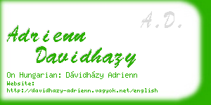 adrienn davidhazy business card